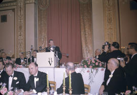 City Hall; Bennett Dinner; Bennett speaks.