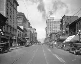 [View of Granville Street looking north from Smithe Street]