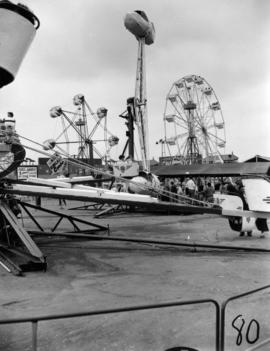 View of amusement rides in P.N.E. Gayway