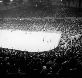 Vancouver Canucks WHL hockey game in Pacific Coliseum