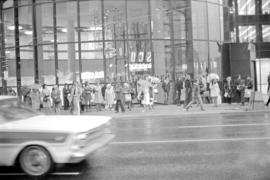 Bus stop outside Eaton's Building