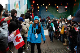 Torch Relay crew members at UBC