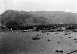 [View of Santa Catalina Island from the water]