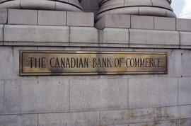 [Building plaque for the Canadian Bank of Commerce at 192 East Pender Street]