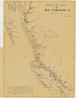 Points of call of M.V. Caribou I