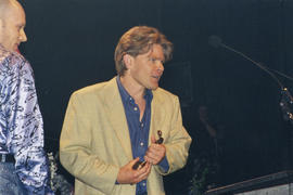 Bart Anderson accepting the award for Outstanding Performance in At Demons with my Face