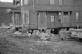 [View of the foundation demolition of the east side of Hodson House]