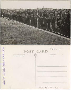 Military veterans awaiting for the arrival of the royal visit