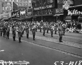 Military band in 1953 P.N.E. Opening Day Parade