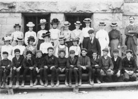 [A class outside Strathcona School]