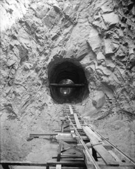 [Partially constructed hydraulic tunnel for Buntzen Lake Power Plant number two]