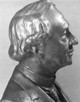 [Gilded plaster bust of Sir John A. MacDonald presented to the Archives]