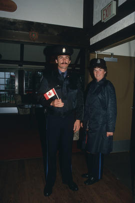 Two police officers at the Centennial Commission's Canada Day celebration