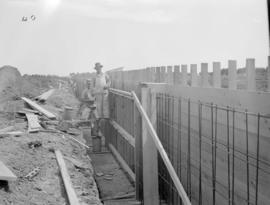 Building up form for the South Wall Sugar Warehouse