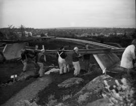 Bridge under construction in Queen Elizabeth Park