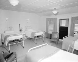 Ocean Falls Hospital [interior showing four bed ward]