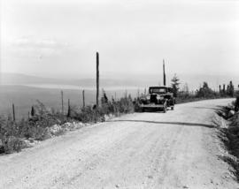 [A car on the road to Grouse Mountain]