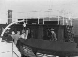 The Hambers and guests aboard the Vencedor