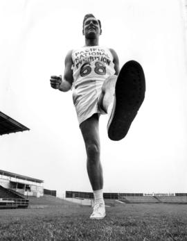 P.N.E. Works Manager J. Service in Empire Stadium