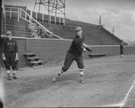 Baseball at Athletic Park [Player throwing the ball]