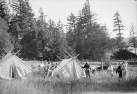 Group members near their tents