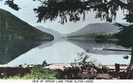 View of Sproat Lake from Klitsa Lodge
