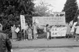 Chinese marchers in Vancouver Peace March