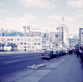 Looking north from Bowell-McLean Motor Co. Ltd. at 615 Burrard Street