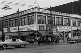 [Granville Street and Robson Street intersection - United Cigar Store]
