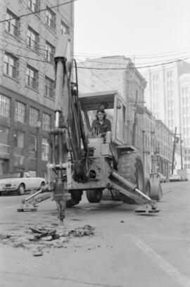Water Street during construction