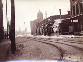 [Looking north on Cambie Street towards the Court House]