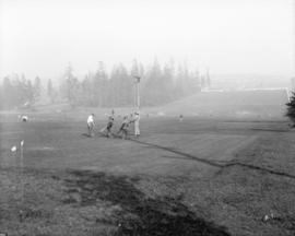 [Men playing golf at Hastings Park Golf Links]