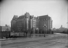 [The exterior of the Empress Hotel]