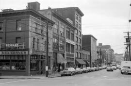 [View looking east from the corner of Water Street and Cambie Street]
