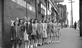 [Group portrait of female staff at the Vancouver News-Herald]