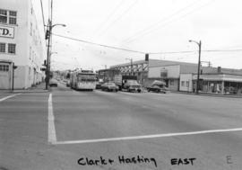 Clark [Drive] and Hastings [Street looking] east