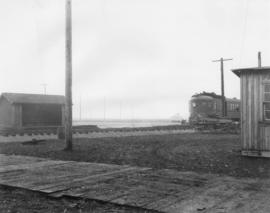 Railway station and engine