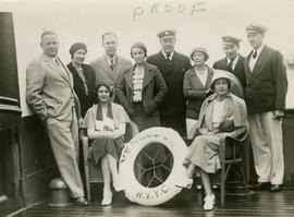 The Hambers and guests aboard the Vencedor