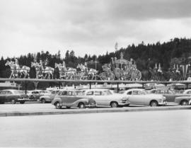 [Coronation display over the parking lot at Park Royal Shopping Centre]