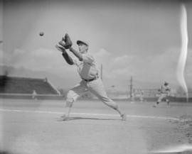 Baseball, Athletic Park ["Arnold & Quigley" on back of catcher's shirt]