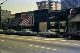 [1000 block Robson Street businesses - Signs for Nordic Import, The Danish Tea Room, Robson Jewel...