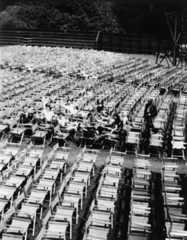 Audience seating at the Malkin Bowl