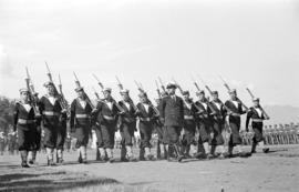 Military Review at Brockton Point Grandstand for Golden Jubilee celebration