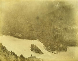 Lady Franklin Rock [in the Fraser River near Yale]