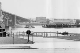 Looking towards Kitsilano Point from north and Burrard Bridge at Coast Guard Station, R.C.A.F. bu...