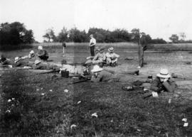 [James Sclater and others at rifle match]