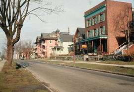 [Buildings along Nelson Street at] Thurlow [Street]