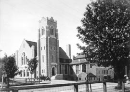 [Exterior of First Baptist Church - corner of Nelson and Burrard Streets]