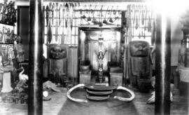 Dr. Raley's Collection of Indian Relics in position at the Coqualeetza Indian Residential School