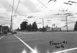 Fraser [Street] and 41st [Avenue looking] south